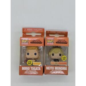 Funko Pocket Pop! Keychain My Hero Academia Mirio Togata & Neito Monoma Glow New